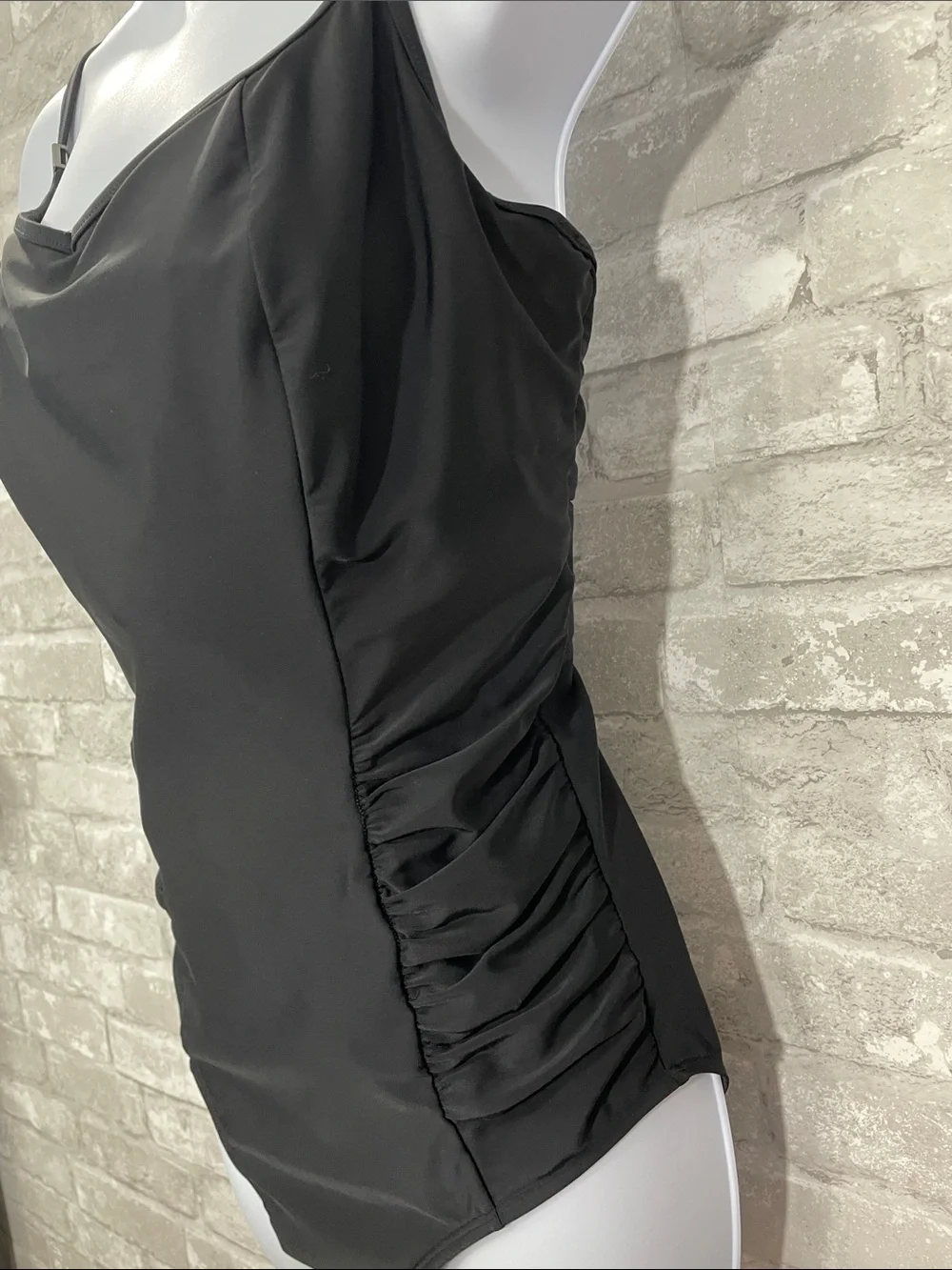 Panache Black Ruched One-Piece Bathing Suit